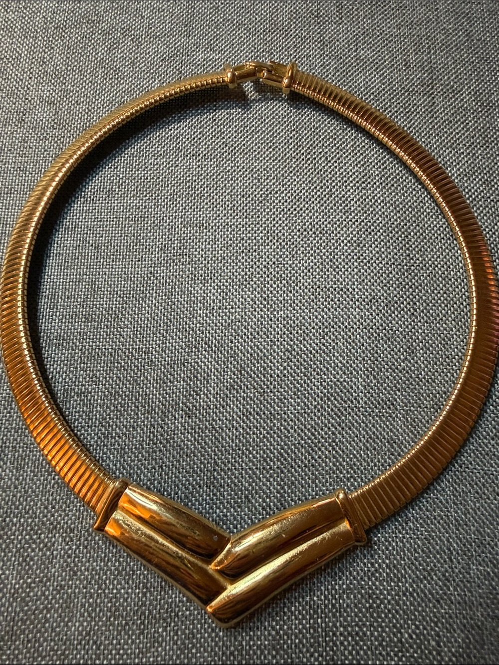 Gold Tone Collar Necklace - Elegant Women's Jewelry